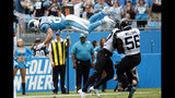 McCaffrey scores 3 TDs, Panthers hold off Jaguars 34-27